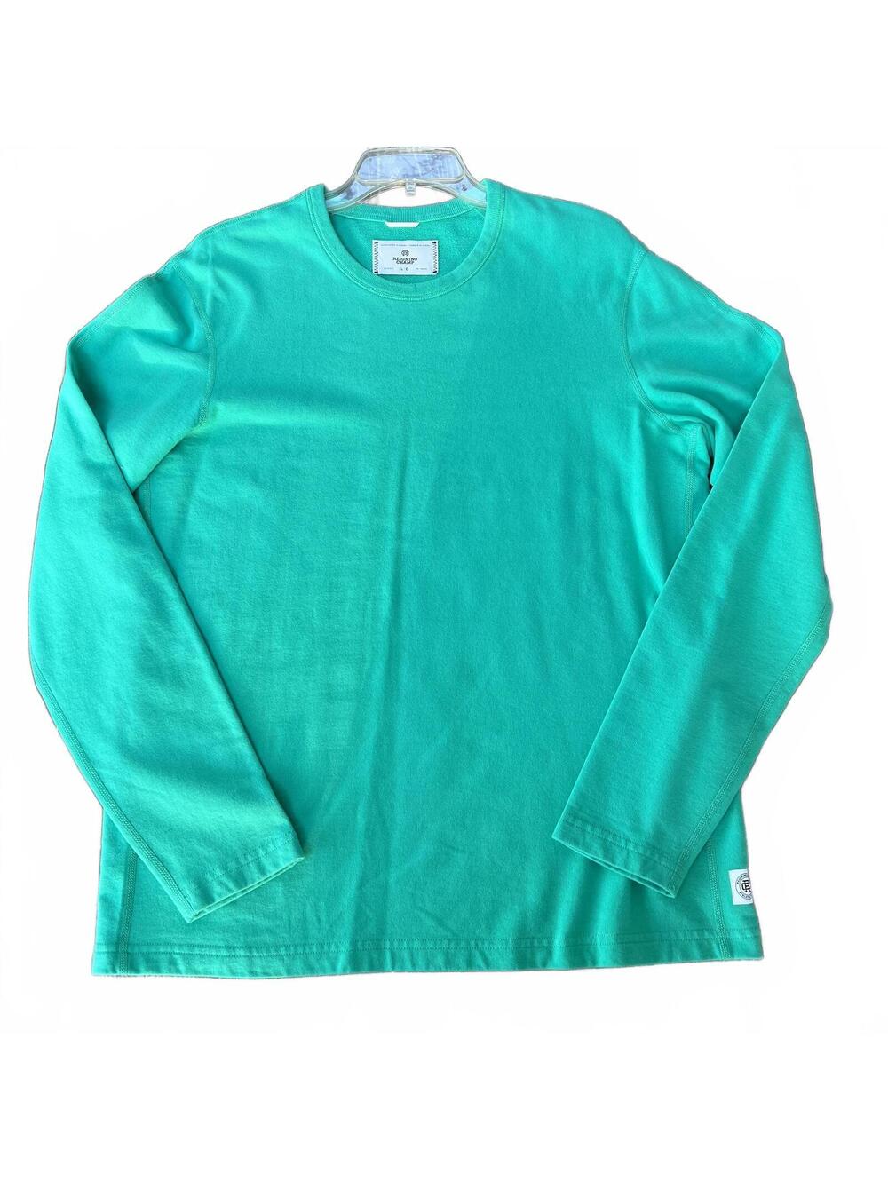 Reigning Champ Long Sleeve Crewneck Terry Sweatshirt Men's Large Mint Green